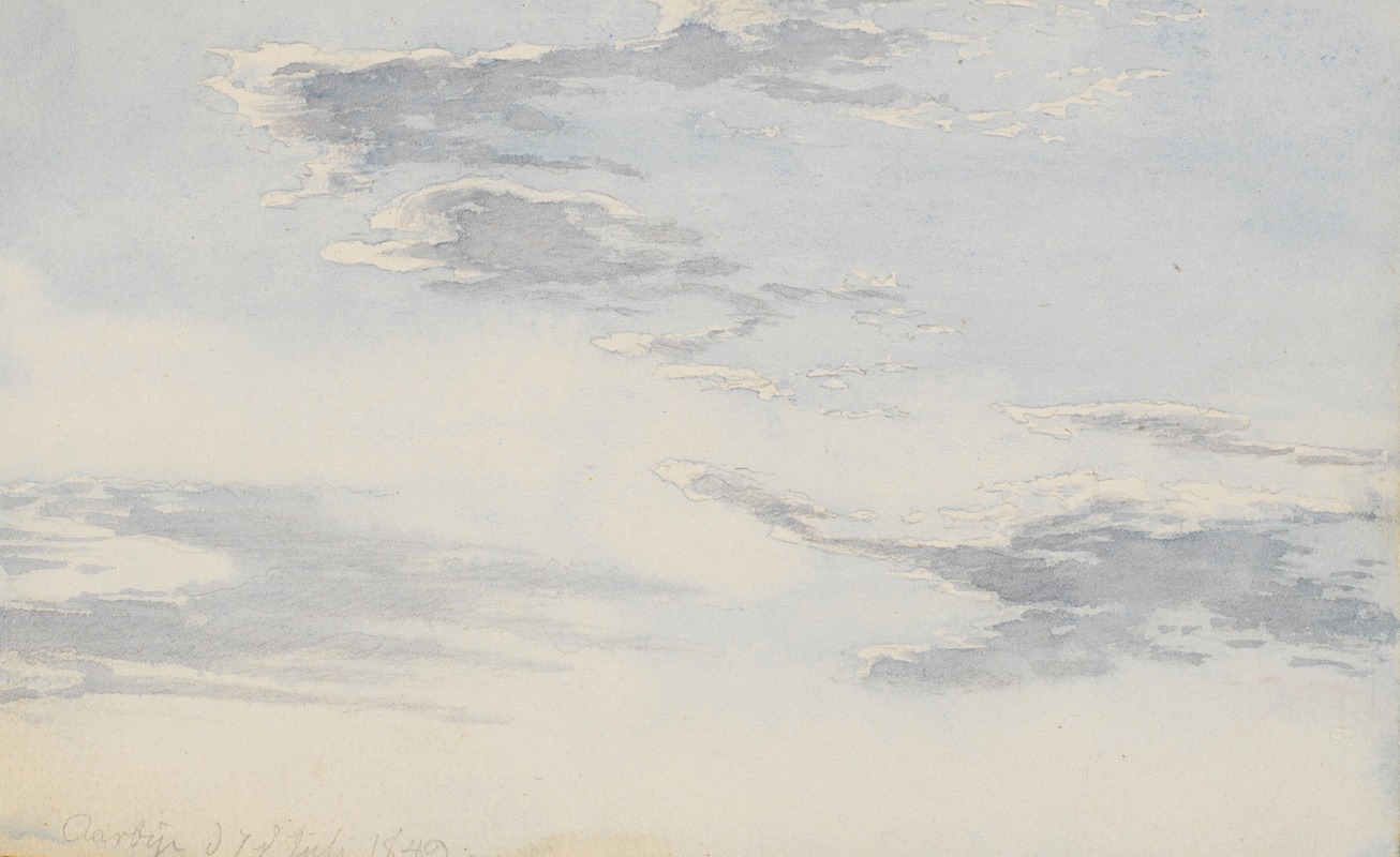 Sky- og luftstudie by P. C. Skovgaard, 1848 - 1849 — digital art print download