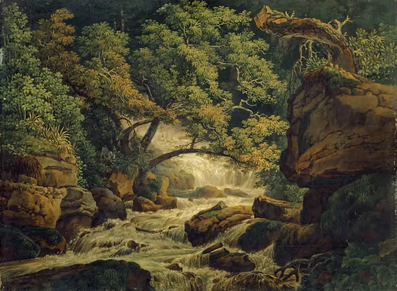 Waterfall Chesant (Waterfall of the Birs) — Peter Birmann