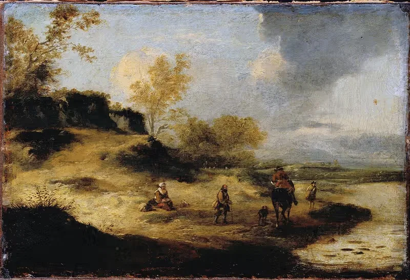Sandhills with Figures by Philips Wouwerman — digital art print download