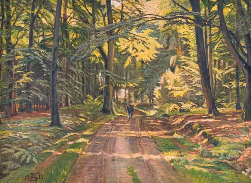 Лесная дорога у Дирнса by Пуль Симон Кристиансен, 1915 — digital art print download