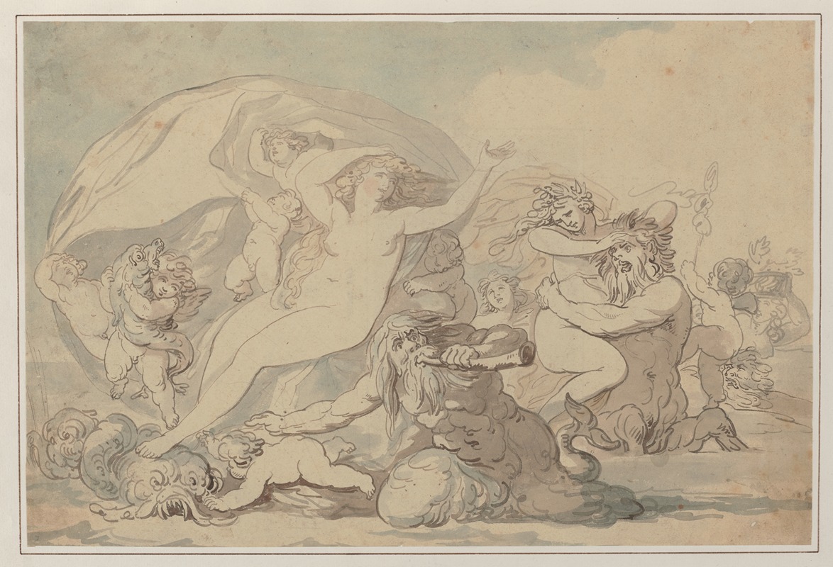 Nymphs and tritons by Томас Роуландсон, 1788–1821 — digital art print download