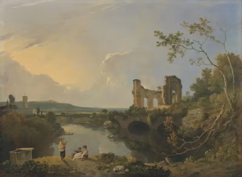 Итальянский пейзаж (Утро) by Ричард Уилсон, 1760 - 1765 — digital art print download