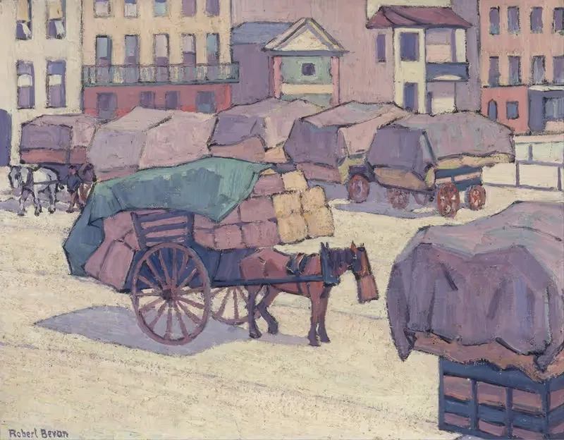 Hay Carts, Cumberland Market — Robert Polhill Bevan