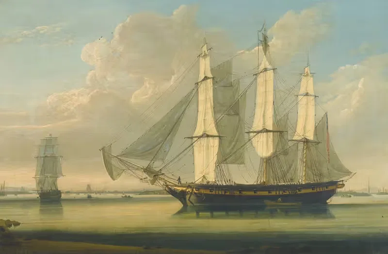 A Fully Rigged Ship In The Thames off Woolwich — Robert Salmon