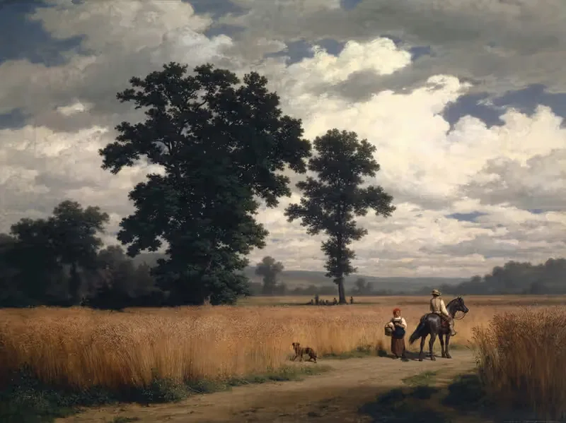 Grain Harvest by Robert Zünd — digital art print download