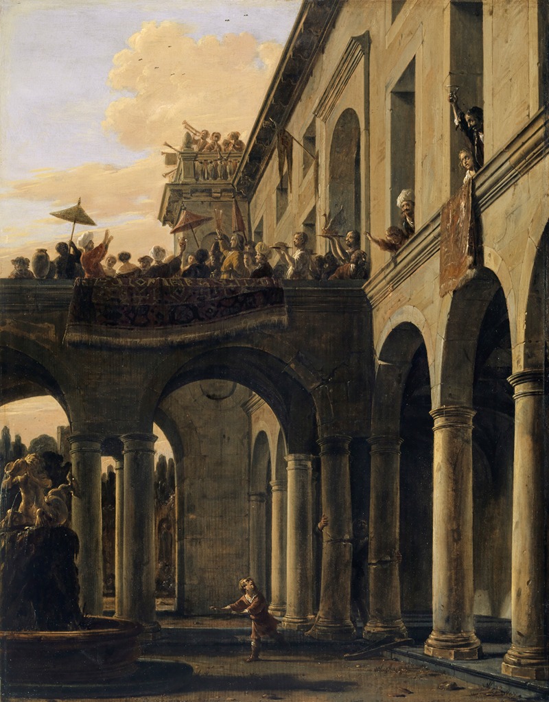 Samson Destroying the Temple by Соломон де Брей, 1659 — digital art print download