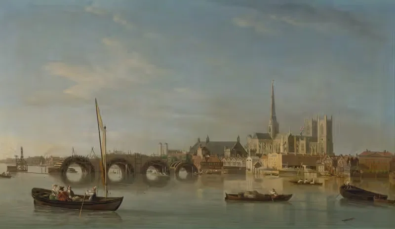 The Building of Westminster Bridge — Samuel Scott