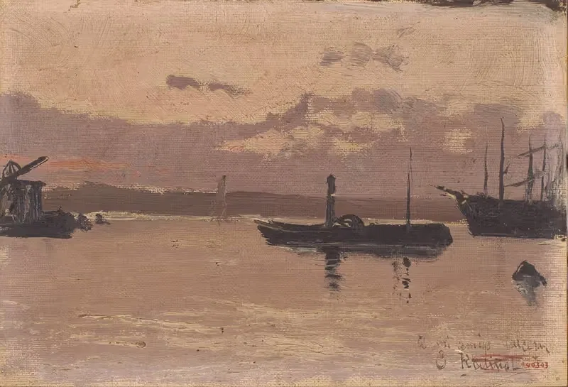 Sketch of a Port — Santiago Rusiñol