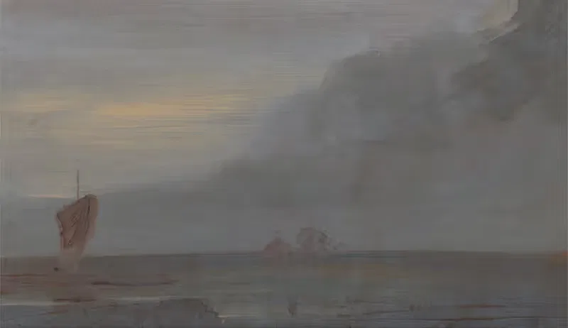Морской пейзаж с лодками - Вечер by Аноним — digital art print download