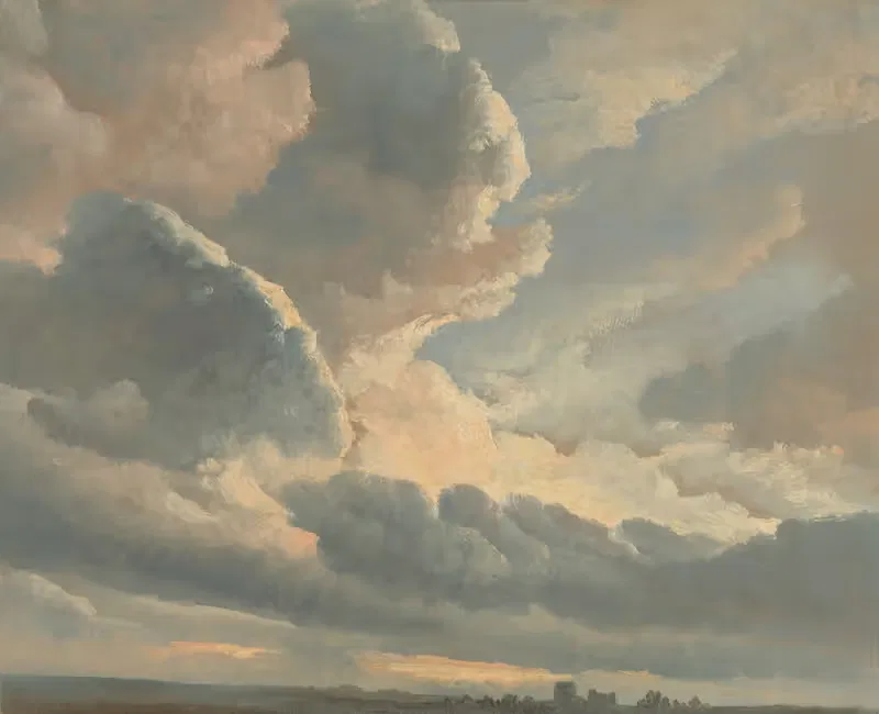 Study of Clouds with a Sunset near Rome — Simon Denis