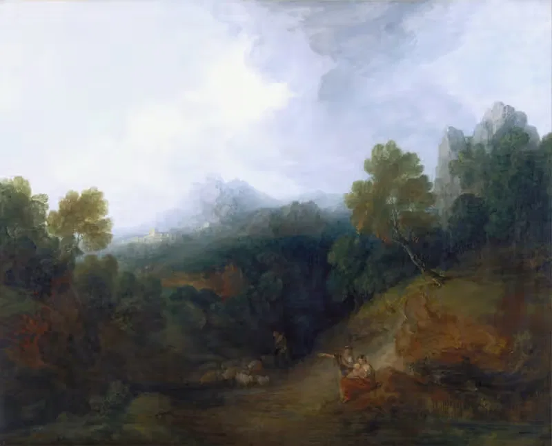 Landscape with a Flock of Sheep — Thomas Gainsborough