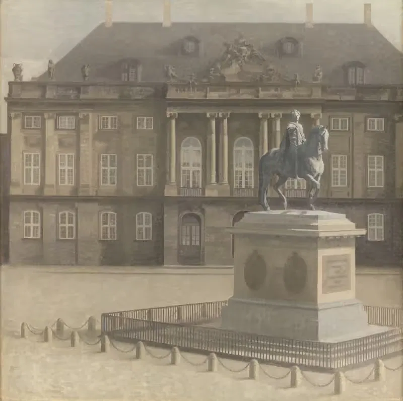 Площадь Амалиенборг, Копенгаген by Вильгельм Хаммерсхой, 1896 — digital art print download