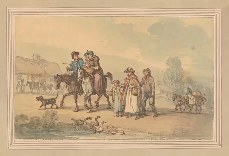 The deserted village ; Vide Goldsmith — Thomas Rowlandson
