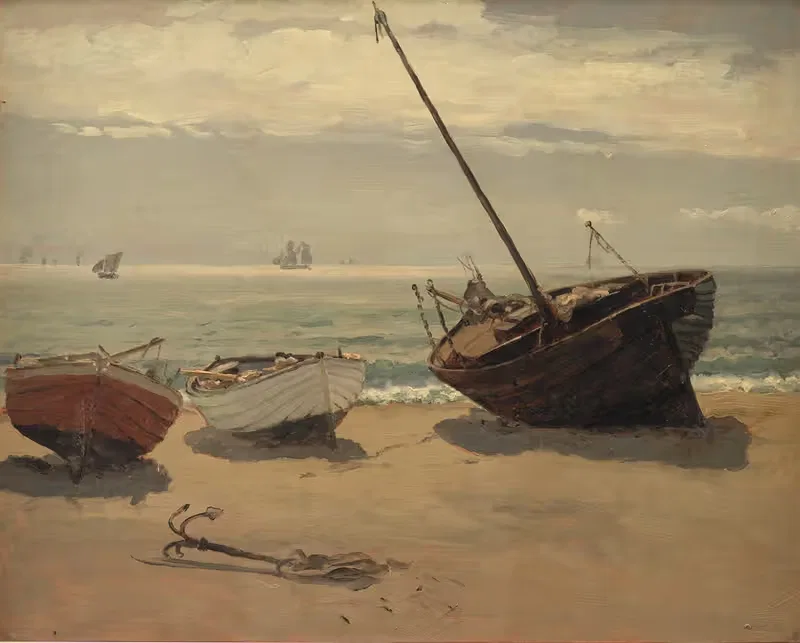 Både på stranden. Skagen — Wilhelm Xylander