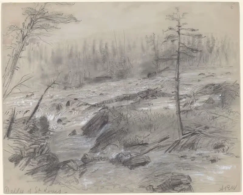The Dalles of St. Louis — Alfred Rudolph Waud