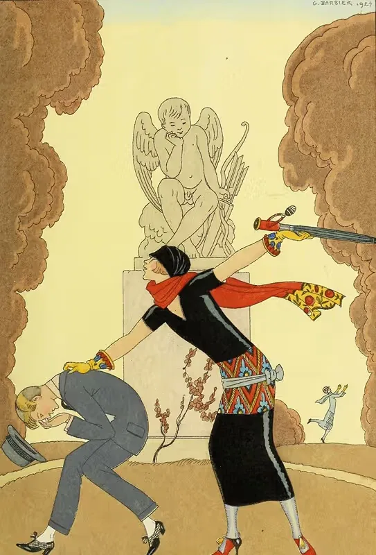 Falbalas et fanfreluches, La Colère — George Barbier