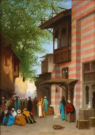 A street scene, North Africa by Charles Théodore Frère — digital art print download