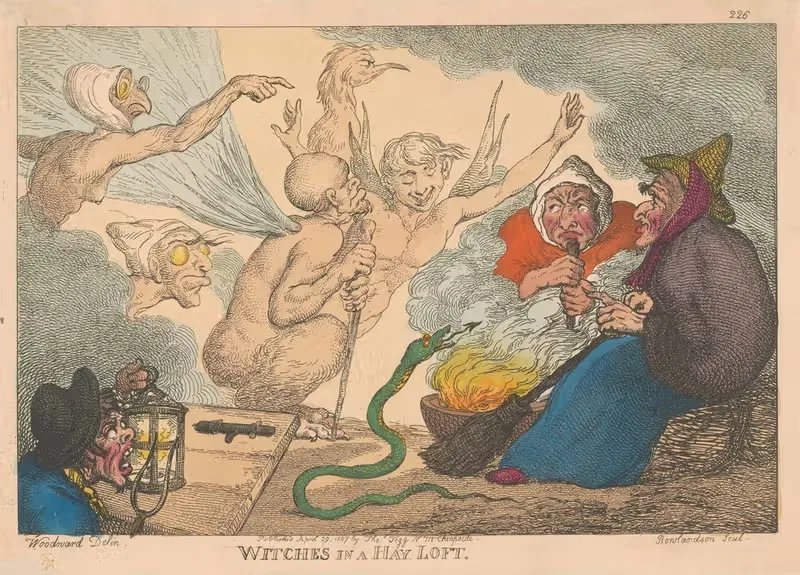 Ведьмы на сеновале by Томас Роуландсон, 1807 — digital art print download