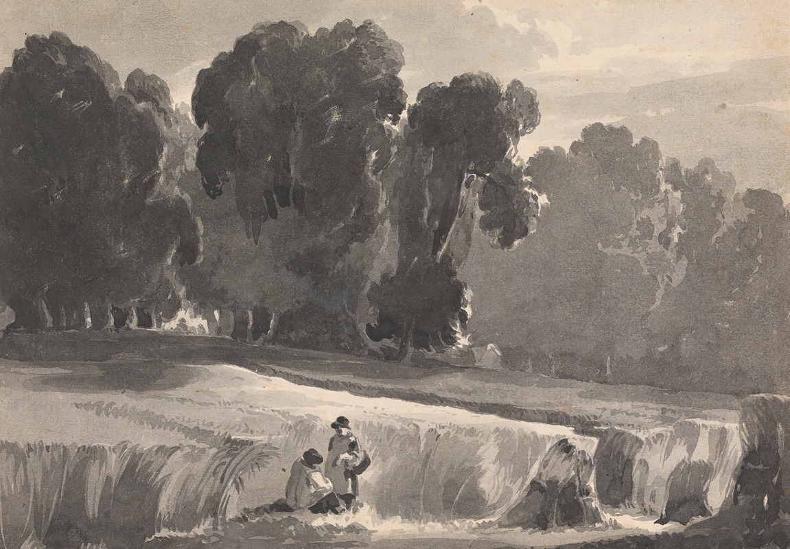 Landscape with Figures in Field by Томас Салли — digital art print download