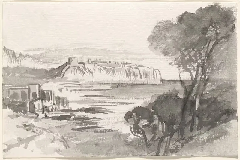Вид на залив (Монако) by Эдвард Лир, 1884-1885 — digital art print download