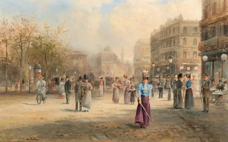 A Scene in Paris by Emil Barbarini — digital art print download