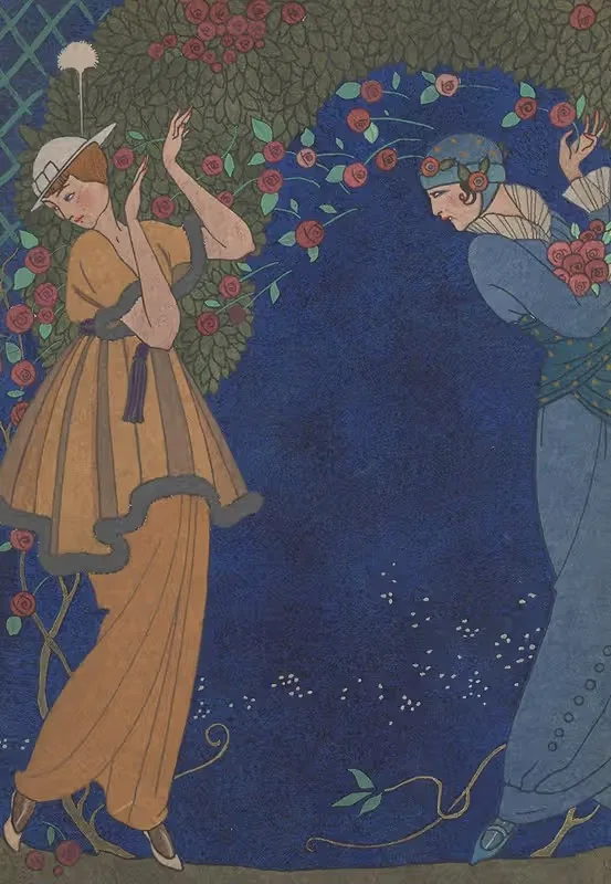 Розы в ночи by Жорж Барбье, 1914 — digital art print download