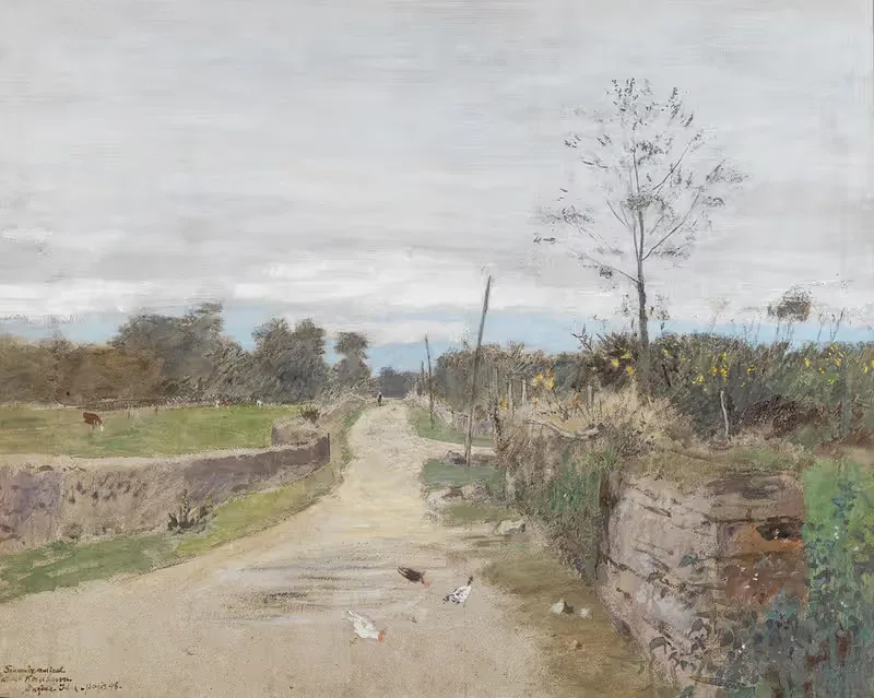 Деревенская дорога by Евген Йеттель, 1898 — digital art print download