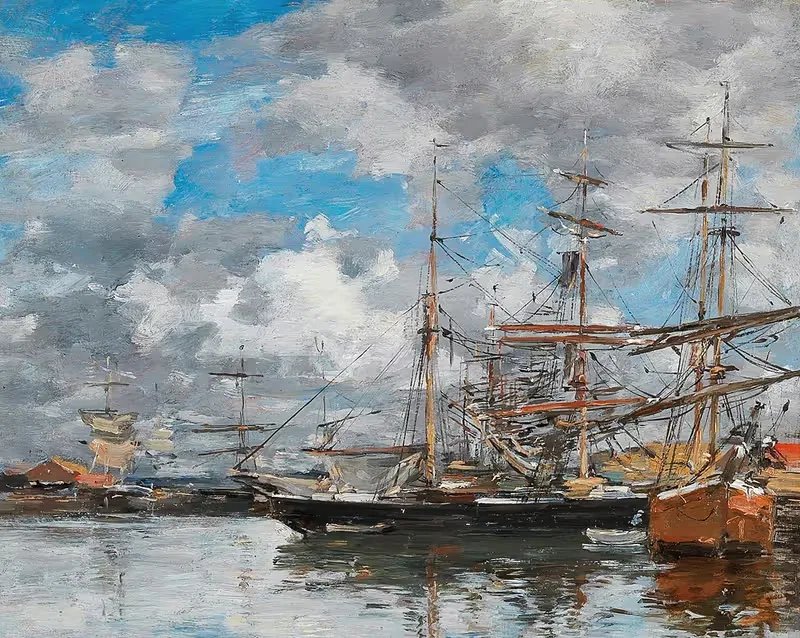 Le bassin de Deauville — Eugène Boudin