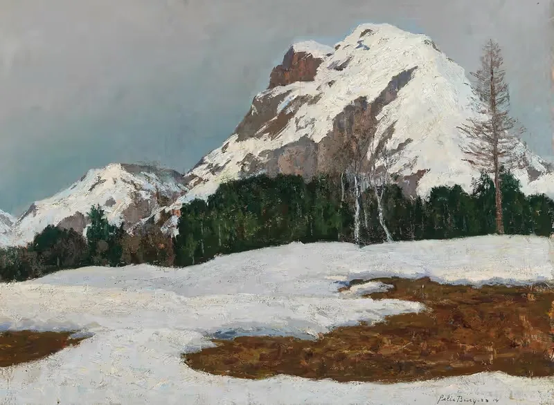 Снеготаяние в горах by Феликс Бюргерс, 1914 — digital art print download