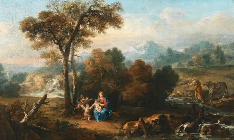 Landscape with the Rest on the Flight into Egypt — Francesco Zuccarelli
