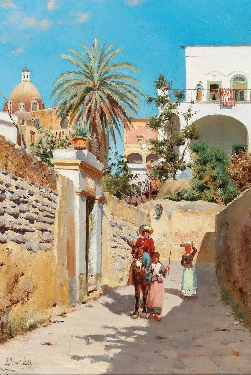 A Summer Alley in Capri — Goffredo Sinibaldi-Paolucci
