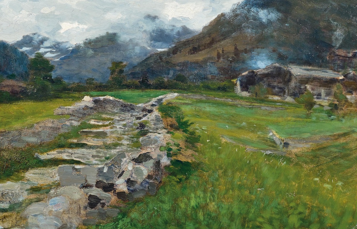 Sappada by Guglielmo Ciardi, 1898 — digital art print download