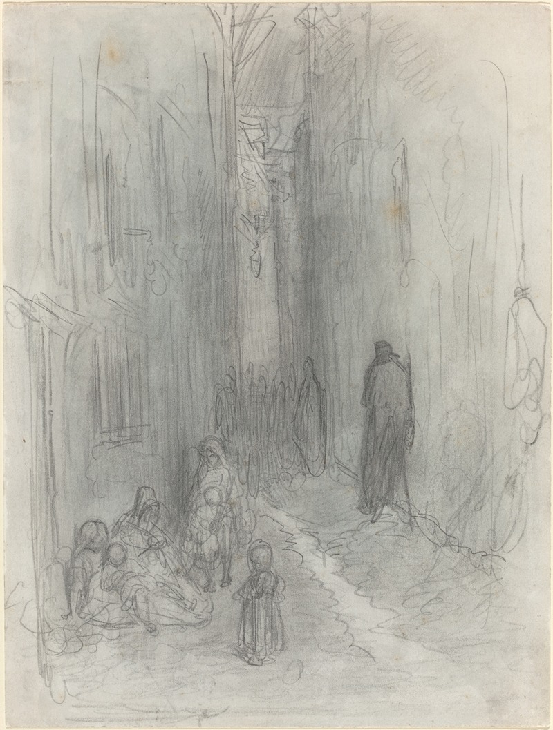 A Backstreet in London by Гюстав Доре, 1868 — digital art print download