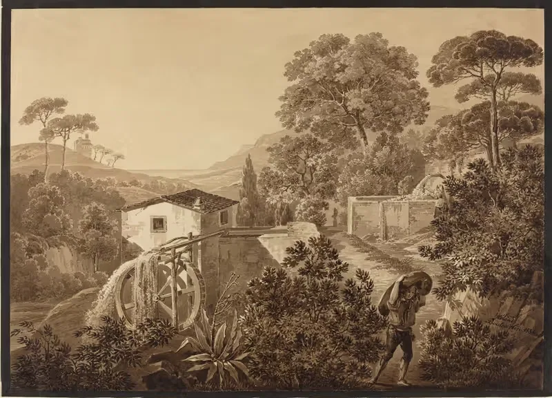 Italian Landscape with a Watermill — Hélène Boutourlin