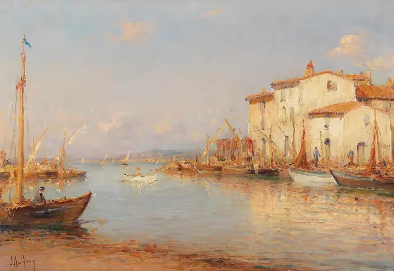 A View of a Southern Harbour — Henry Malfroy