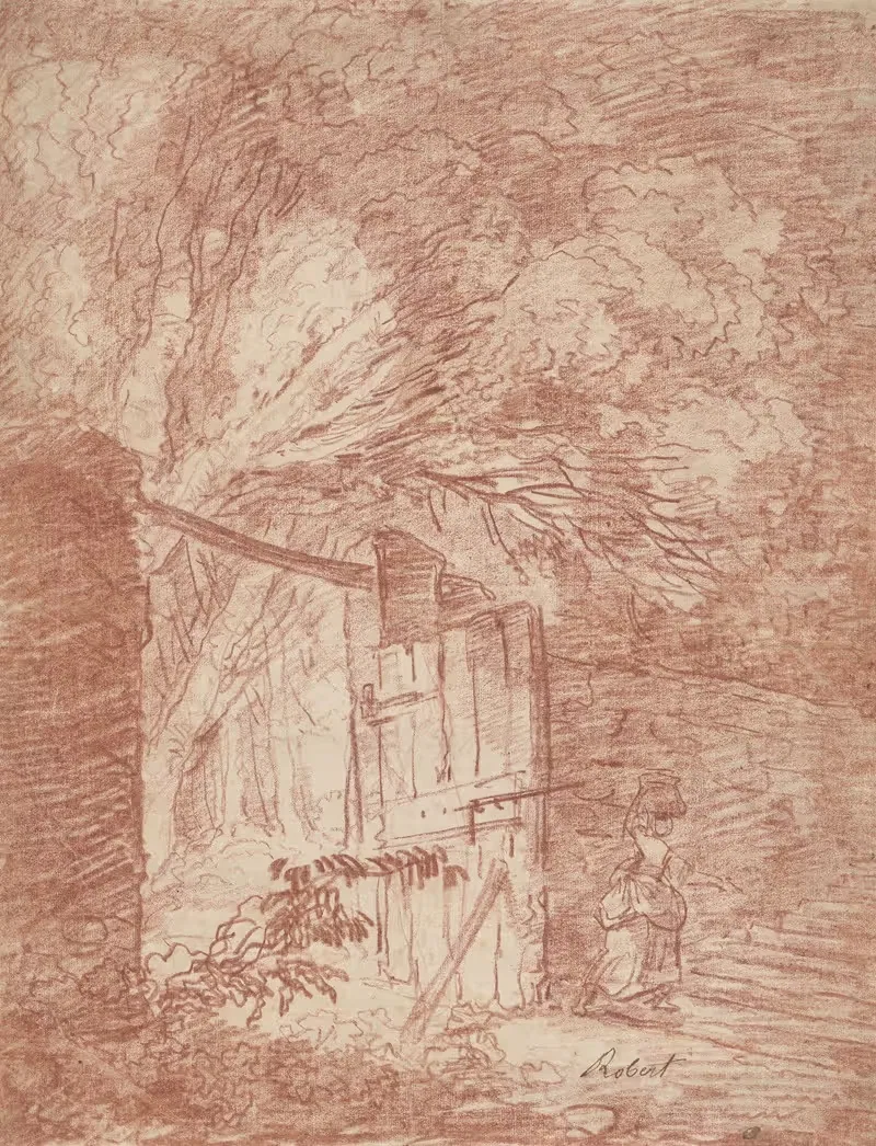 Садовые ворота by Юбер Робер, 1760-1765 — digital art print download