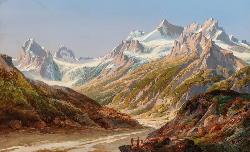 Silvretta Mountain Landscape with Schattenspitze and Eckhorn — Ignaz Dorn