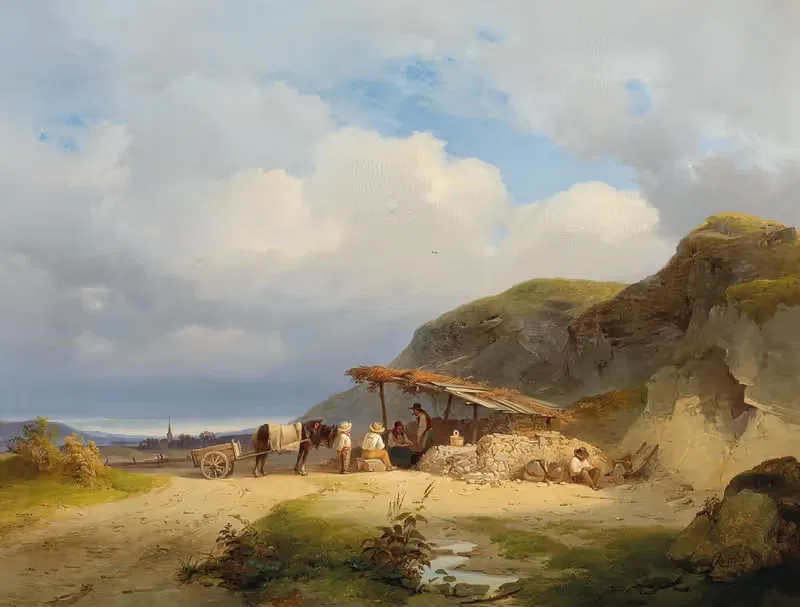 Resting at noon by Ignaz Raffalt, 1851 — digital art print download