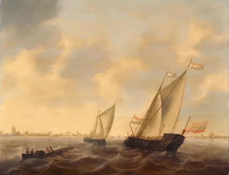 Ships and boats at sea — Jacob Adriaensz. Bellevois