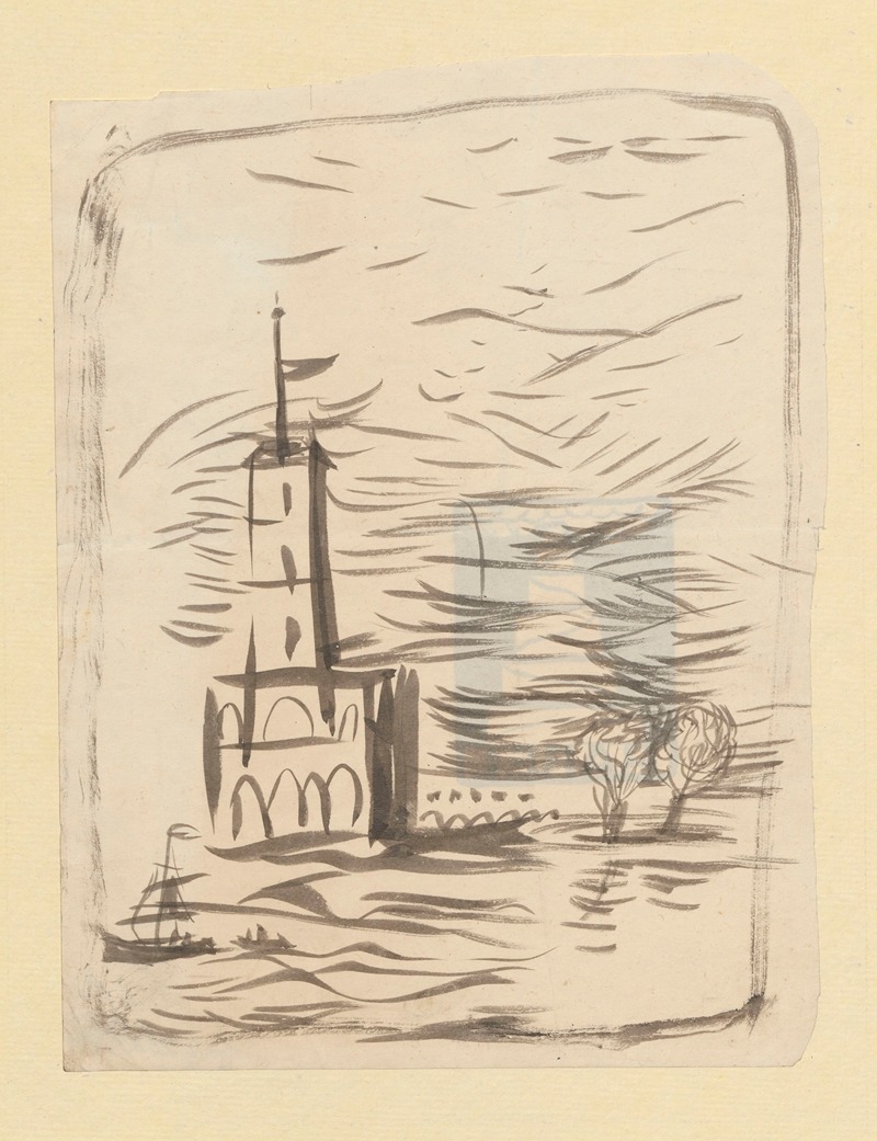 Sketch of a landscape — Zygmunt Waliszewski