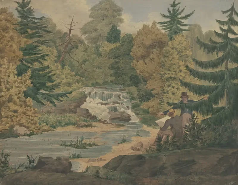 View of the Second Falls on the Sawkill River — John Rubens Smith