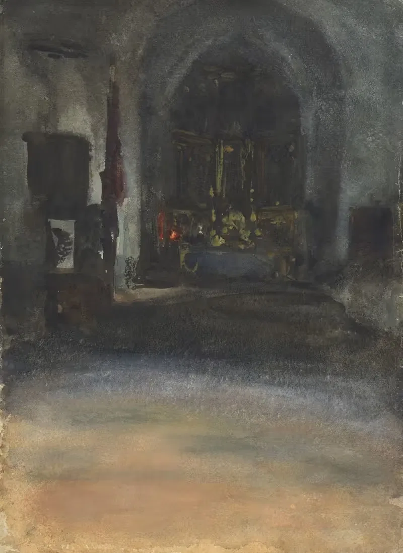 Интерьер испанской церкви by Джон Сингер Сарджент, c. 1880 — digital art print download