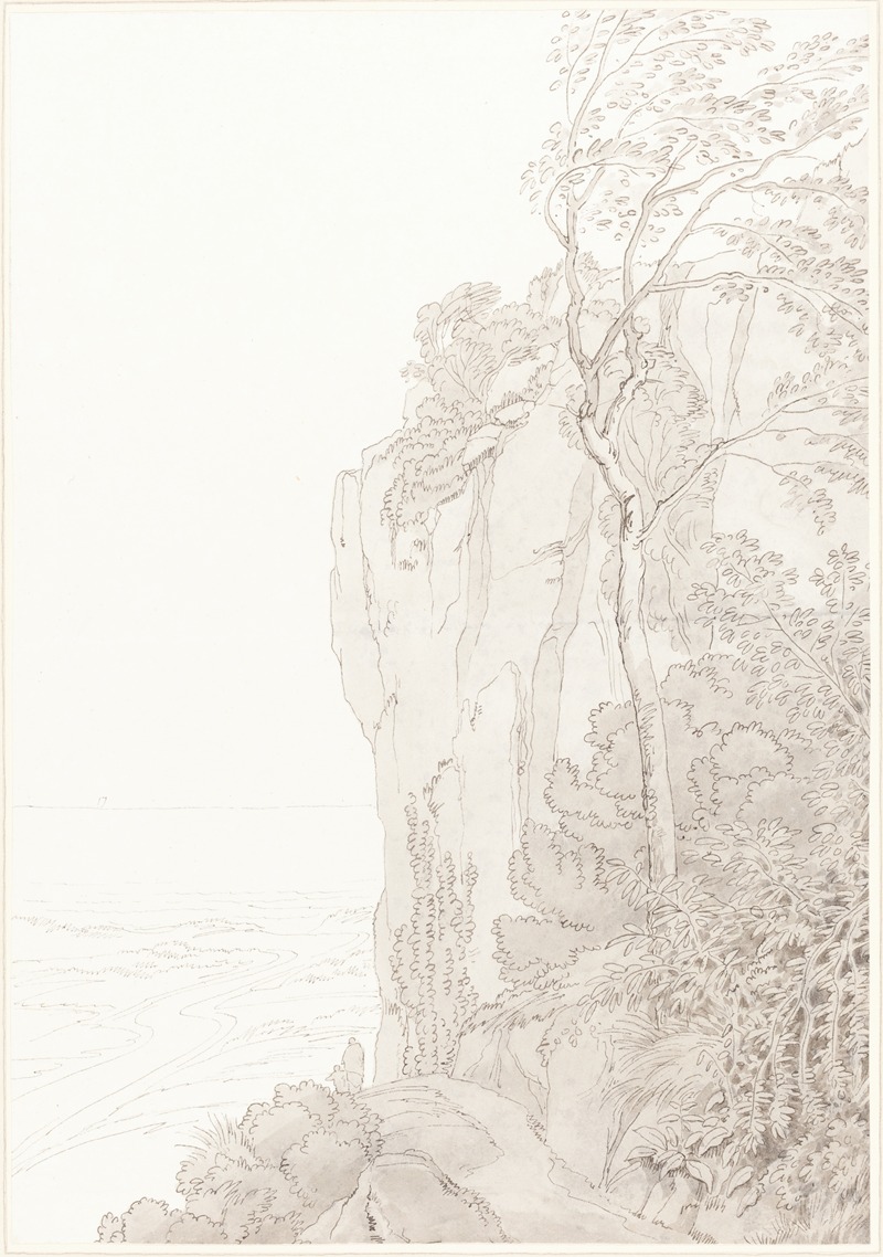 Sheer Cliffs above a Coastal Road by Джон Уайт Эббот, 1810 — digital art print download