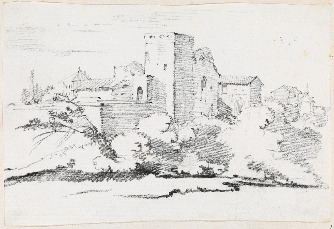 Buildings behind the Vatican by Жозеф-Мари Вьен, 1744-1750 — digital art print download
