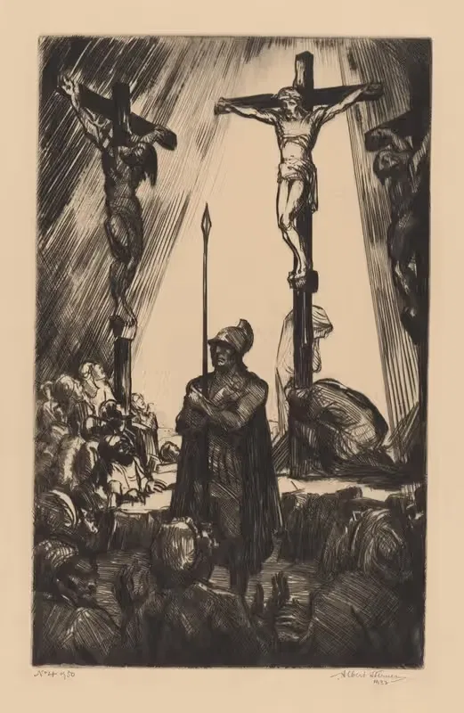 Crucifixion by Albert Sterner, 1932 — digital art print download