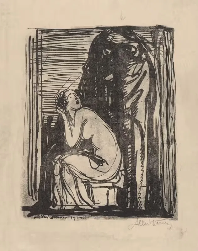 Смерть и дева by Альберт Штернер, 1921 — digital art print download