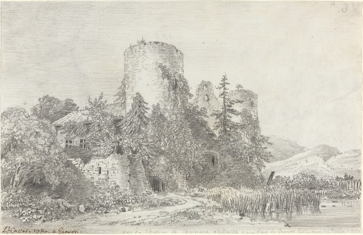Vue du Chateau de Saconnex by Луи-Франсуа Кассас, 1780 — digital art print download