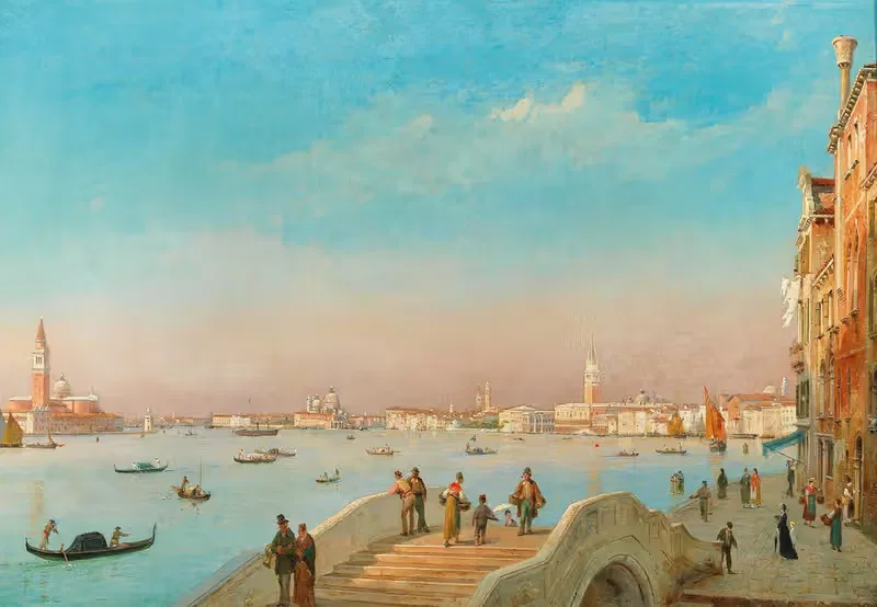 Venice, the Riva degli Schiavoni — Luigi Querena