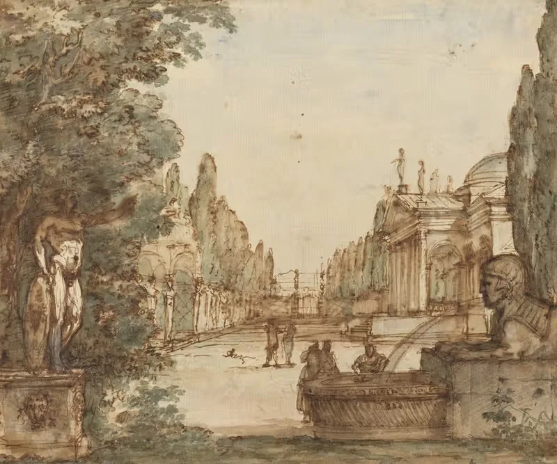 Capriccio with a Palladian Villa — Mauro Antonio Tesi
