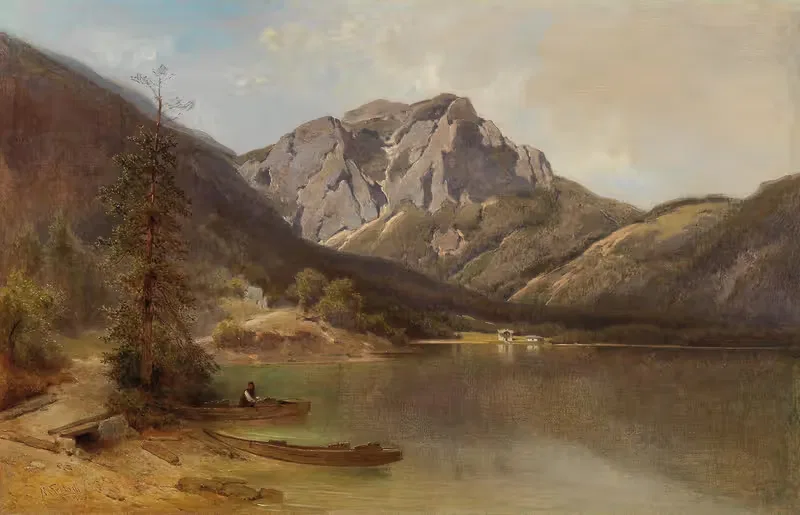 On the shore of Lake Langbathsee — Melchior Fritsch
